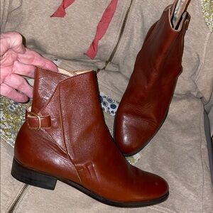 Brown Leather Ankle Boots
